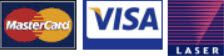 master card, visa and laser logo