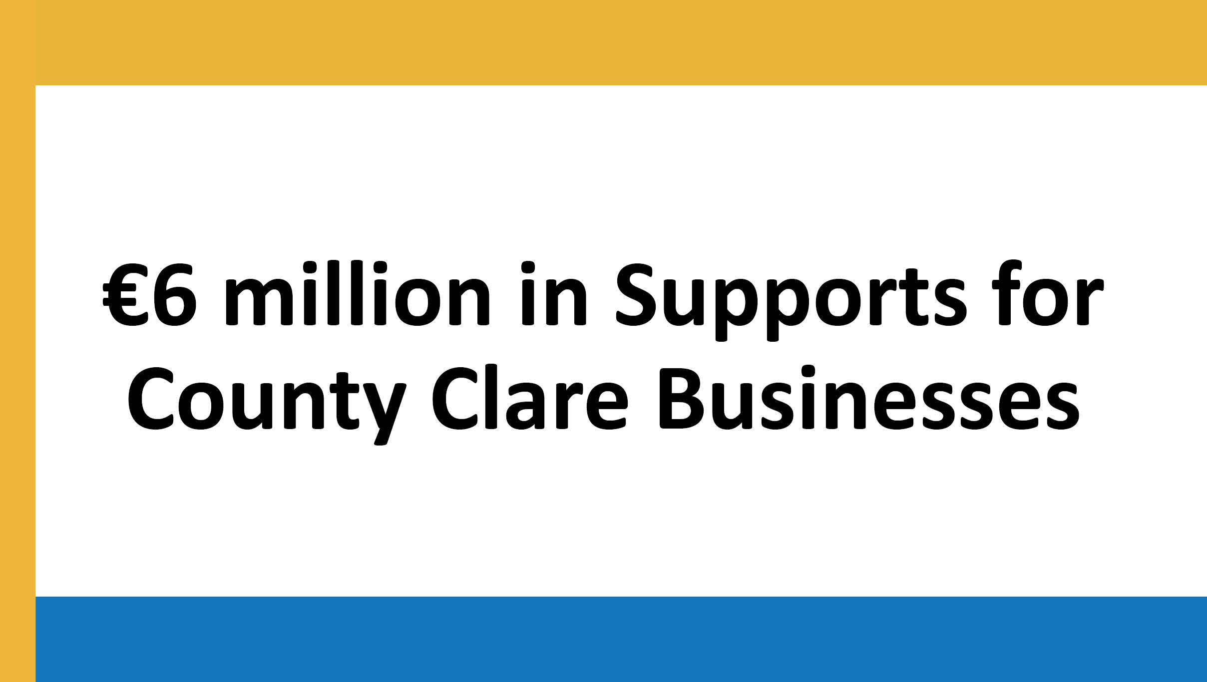 County Clare businesses have received grants totalling more than €6 million under the Increased Cost of Business Grant Scheme