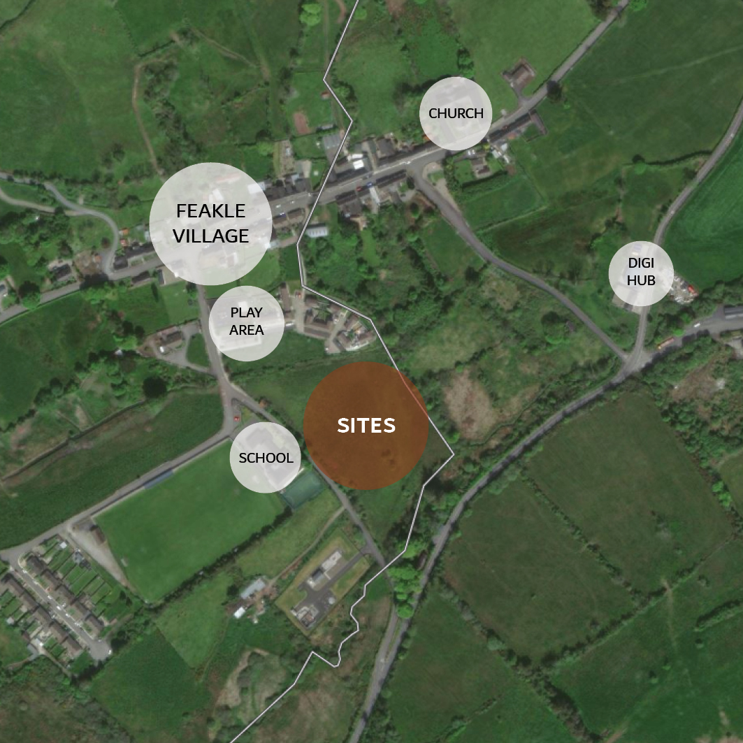 Aerial view of Feakle Village